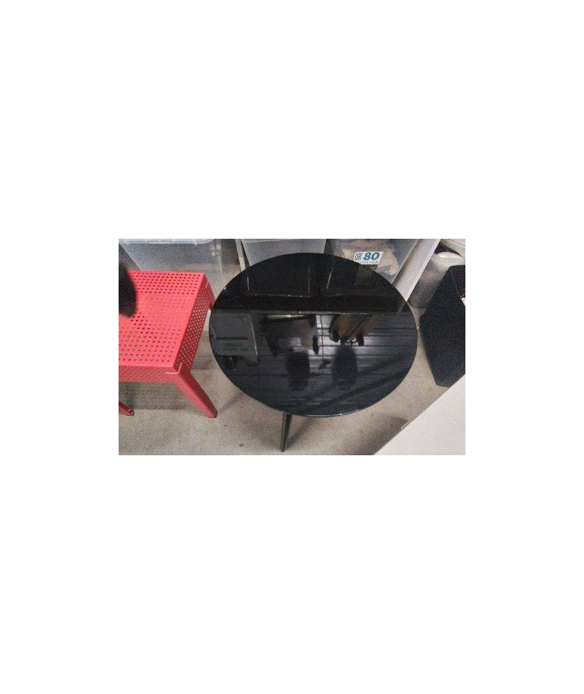 TABLE BASSE RONDE NOIR / TRIPOD - EN L’ETAT