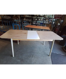 TABLE RECTANGULAIRE EXTENSIBLE BOIS CLAIR 