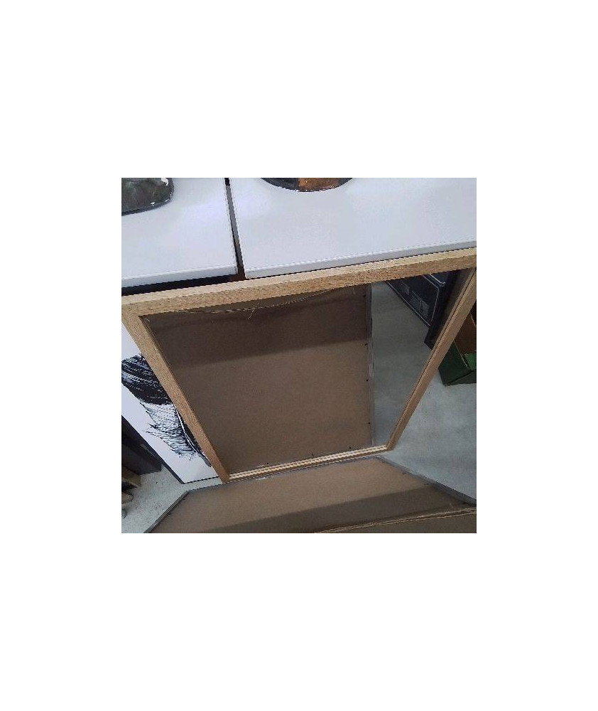 MIROIR RECTANGULAIRE EFFET BOIS 