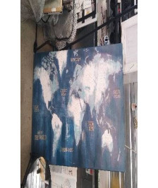 DECO TOILE PLANISPHÈRE XL