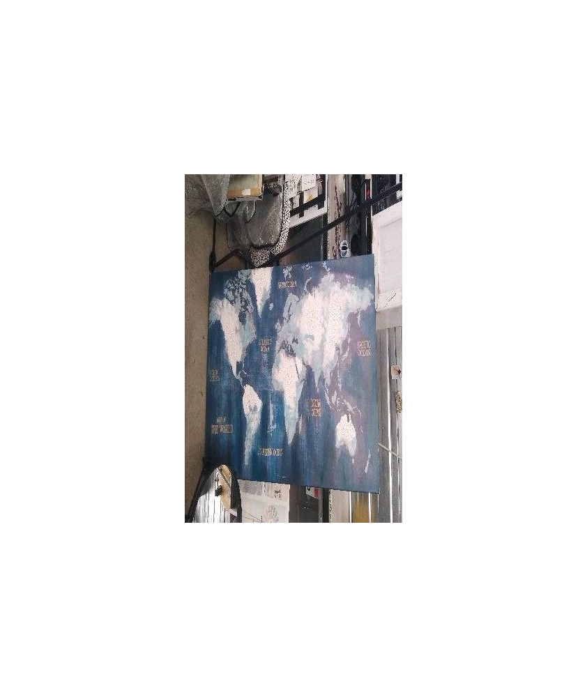 DECO TOILE PLANISPHÈRE XL