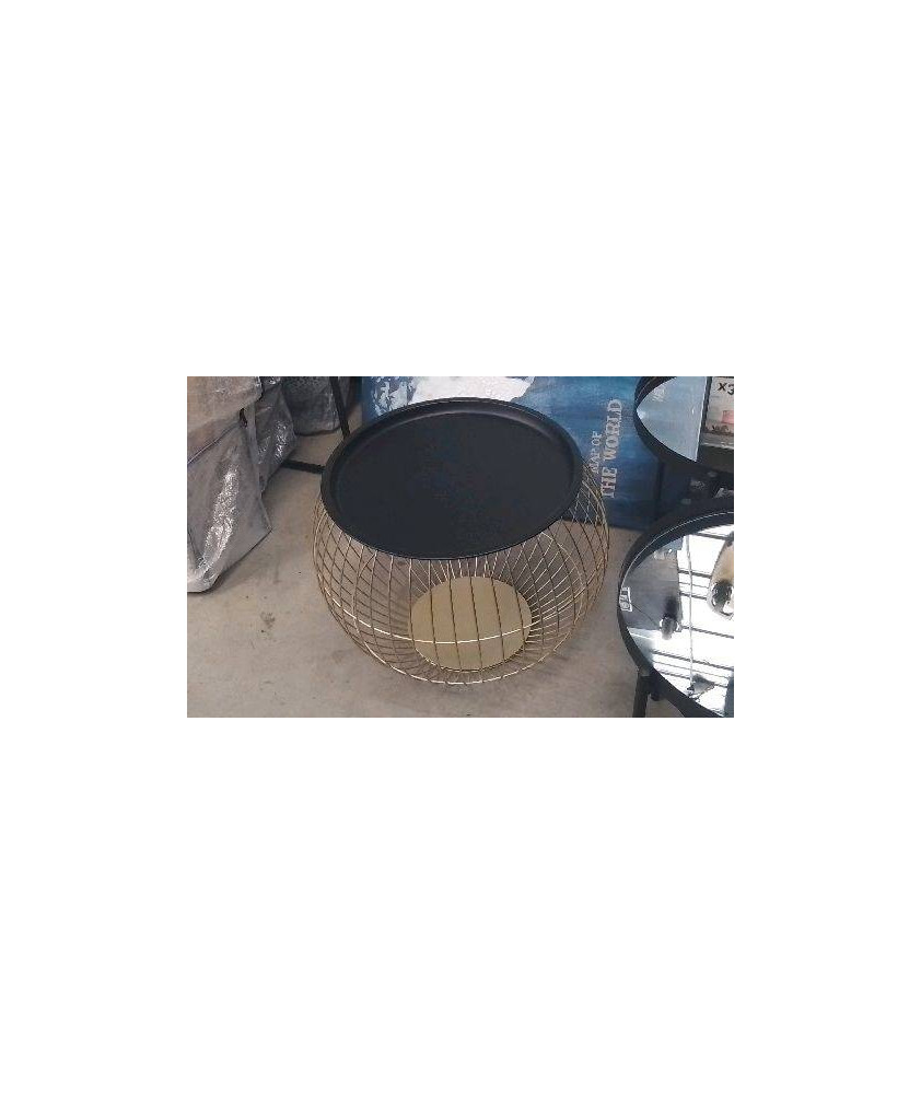 TABLE BASSE BOULE DOREE