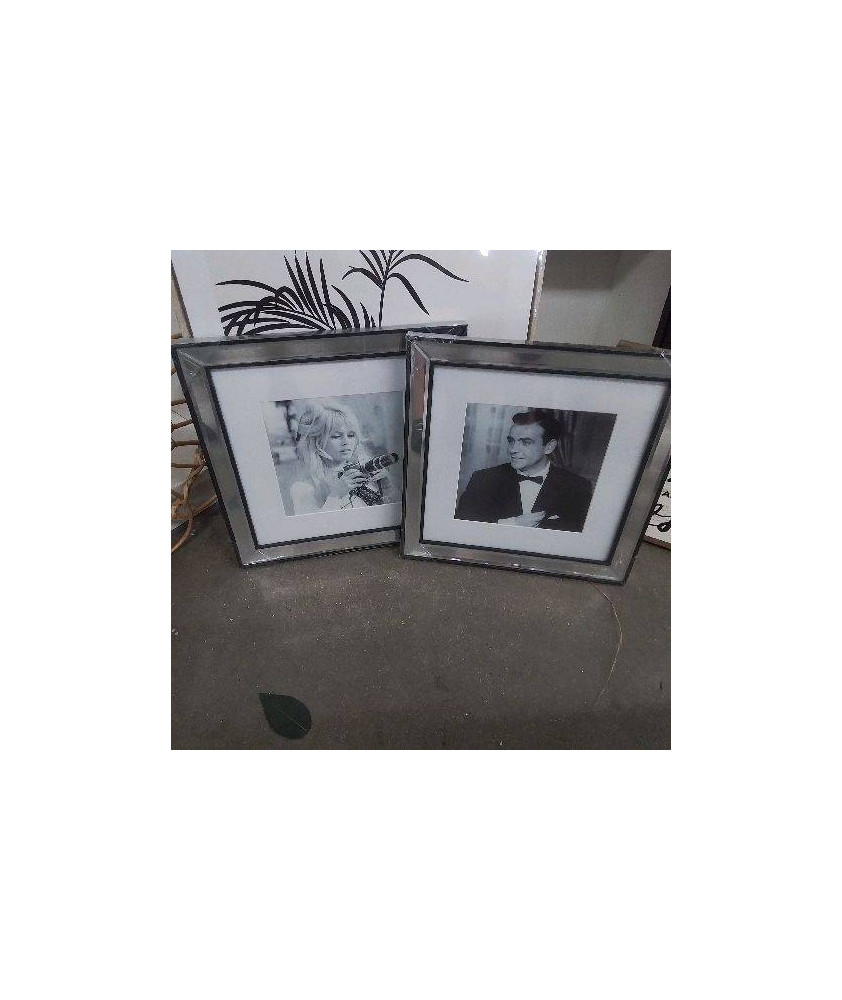 CADRE MIROIR ET NOIR 