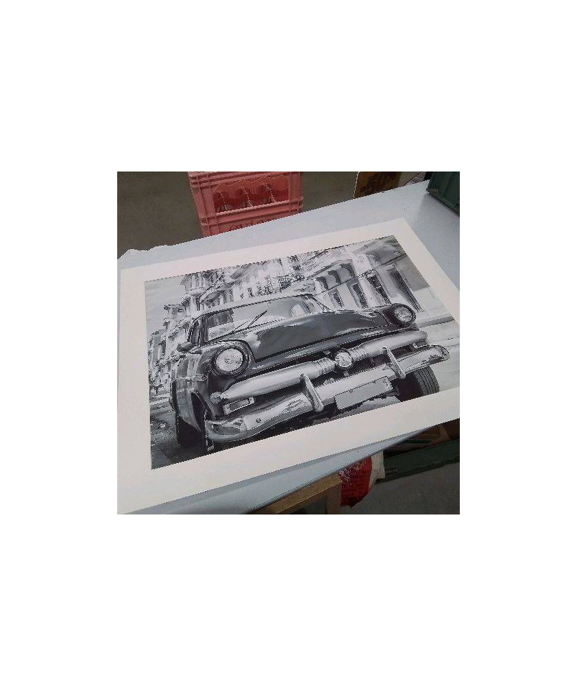 AFFICHE VOITURE CUBAINE