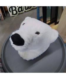 DECO MURALE TETE OURS BLANC