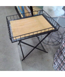 TABLE APPOINT BOIS ET NOIR 