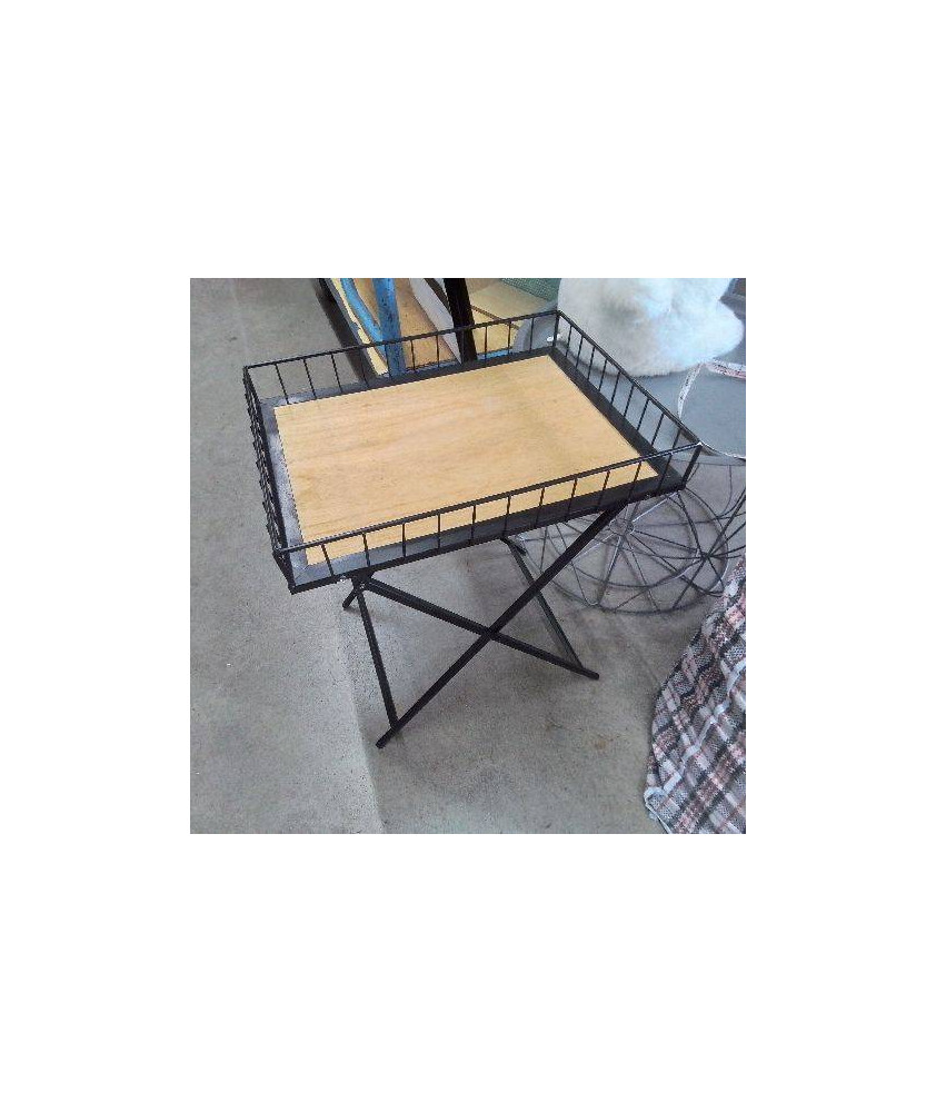 TABLE APPOINT BOIS ET NOIR 