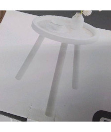 TABLE APPOINT RONDE BLANCHE 