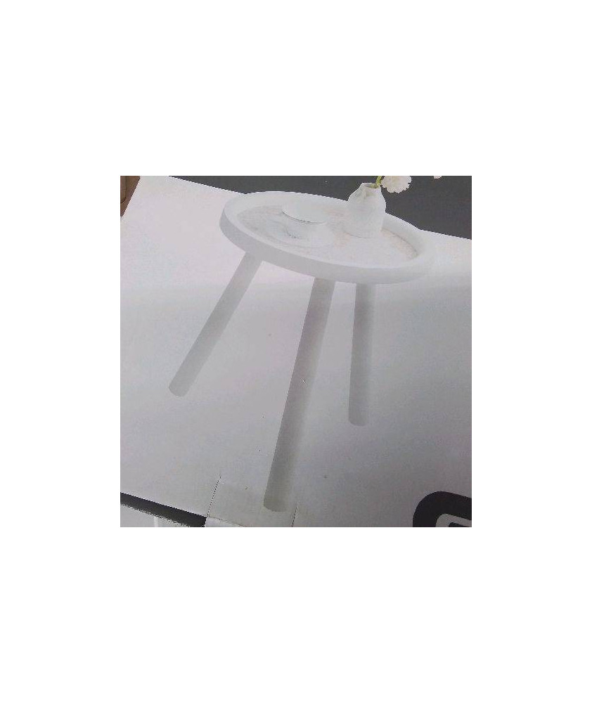 TABLE APPOINT RONDE BLANCHE 