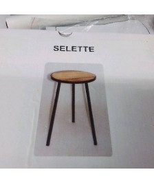 SELETTE NOIR ET BOIS 