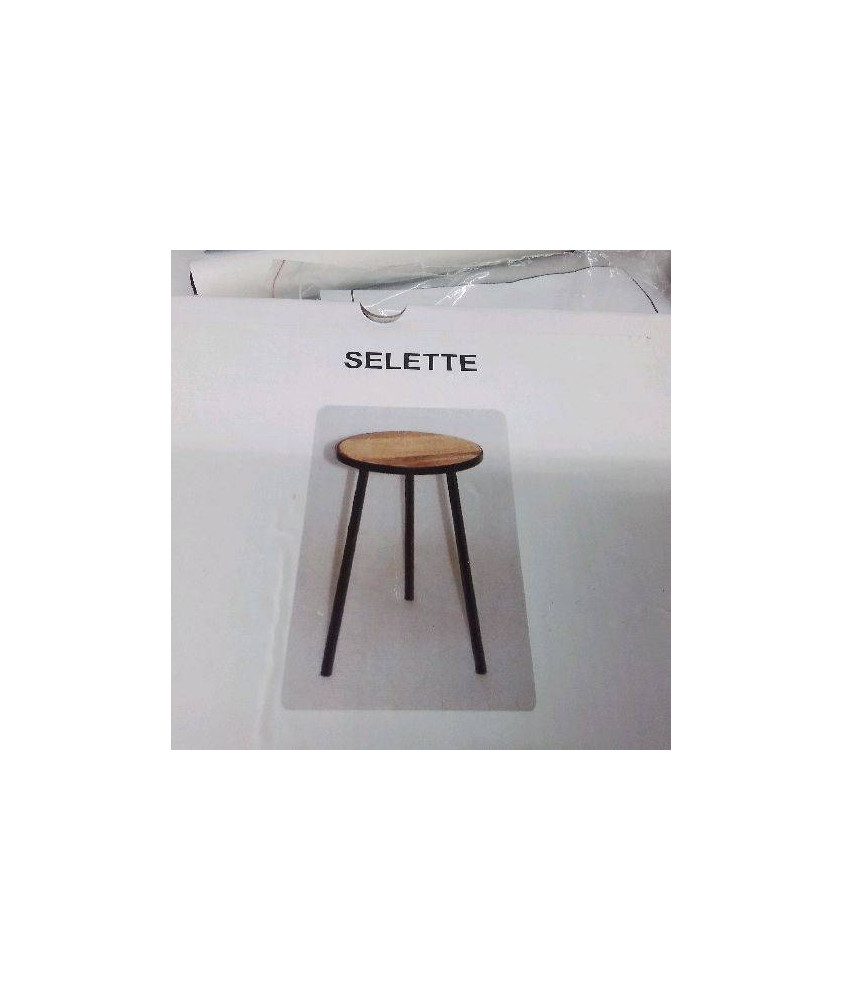 SELETTE NOIR ET BOIS 