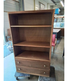SECRÉTAIRE ANNÉES 60 2 TIROIRS 3 TABLETTES
