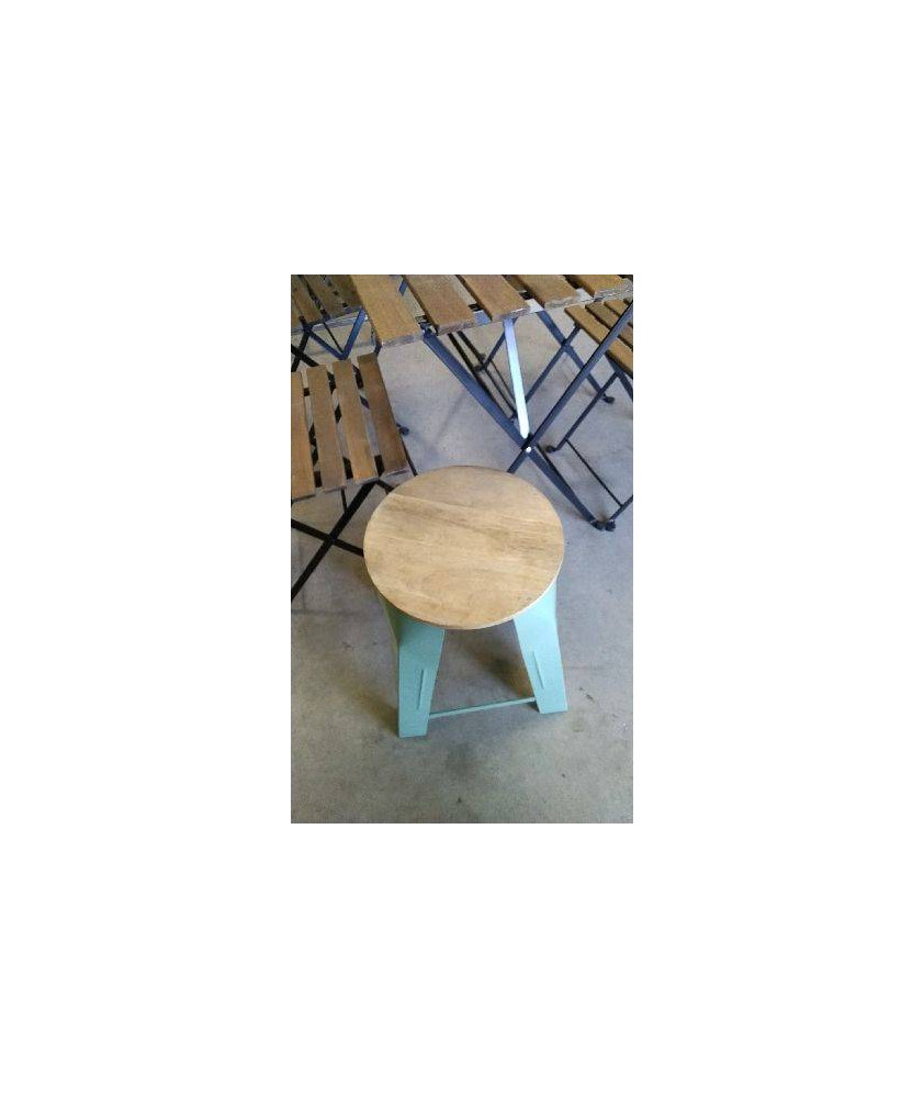TABOURET METAL BOIS 