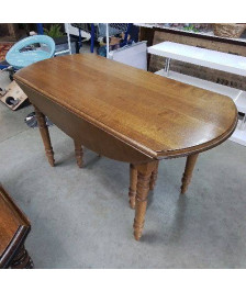 TABLE RONDE 8 ALLONGES FONCÉE