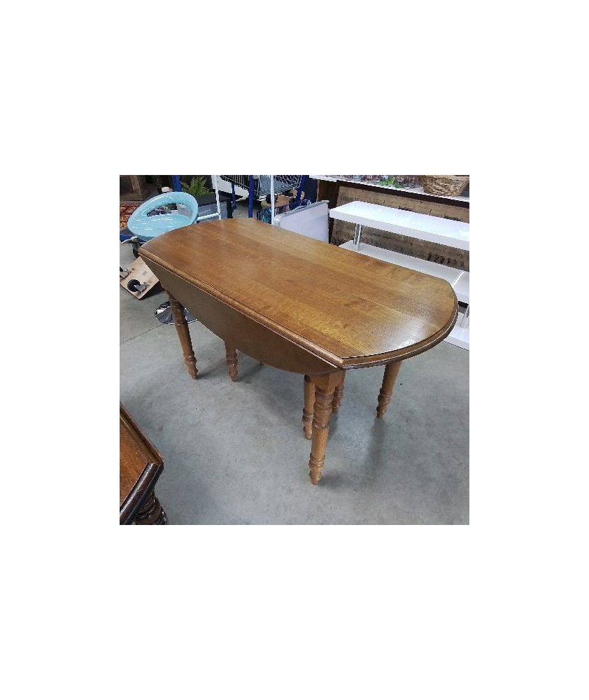 TABLE RONDE 8 ALLONGES FONCÉE