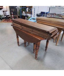 TABLE RONDE 8 ALLONGES FONCÉE