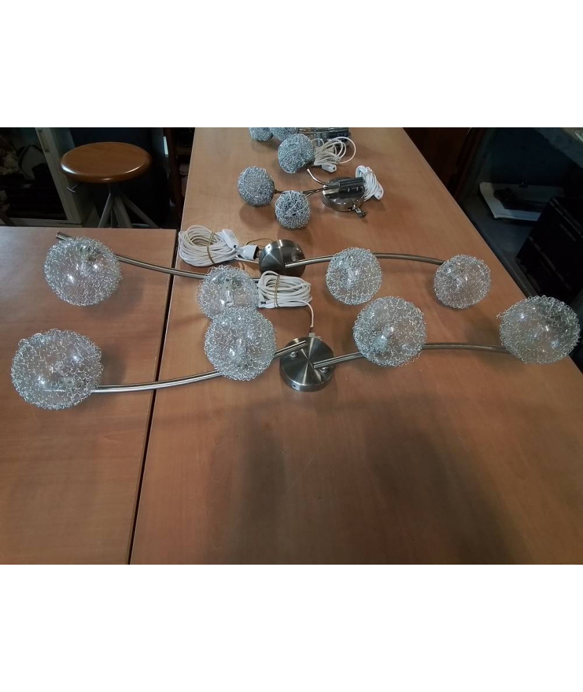 PLAFONNIER MÉTAL 4 FEUX LED
