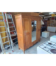 ARMOIRE RANGEMENT 3 PORTES AVEC MIROIR