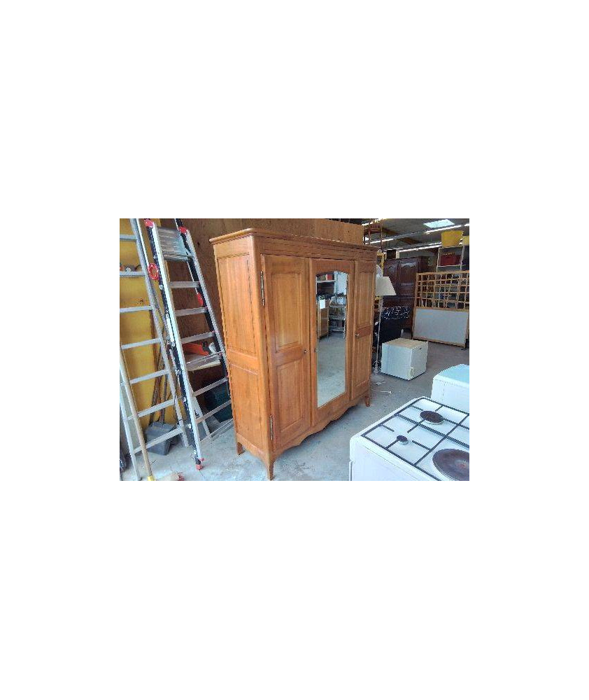 ARMOIRE RANGEMENT 3 PORTES AVEC MIROIR