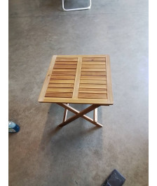 TABLE DE JARDIN CARRÉE PLIANTE BOIS 