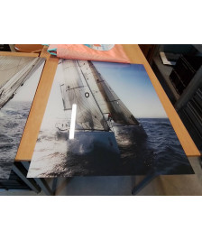 CADRE IMPRESSION SUR VERRE VOILIER 60X80