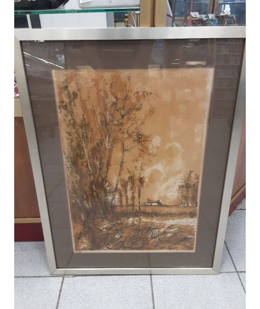 LITHOGRAPHIE  AIME-DANIEL STEINLEN PAYSAGE