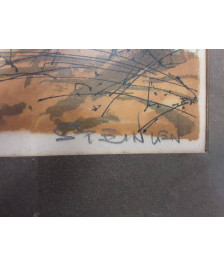 LITHOGRAPHIE  AIME-DANIEL STEINLEN PAYSAGE