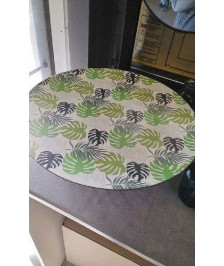 PLAT ROND PLASTIQUE FEUILLES 