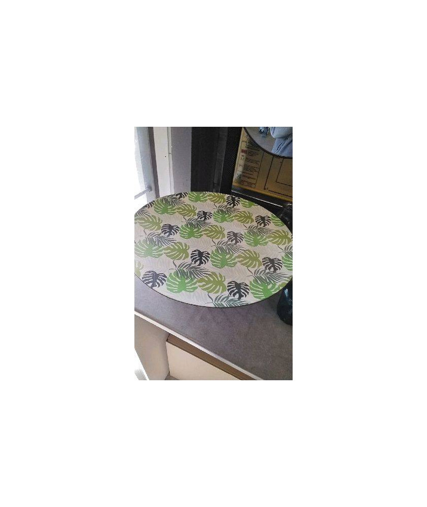 PLAT ROND PLASTIQUE FEUILLES 