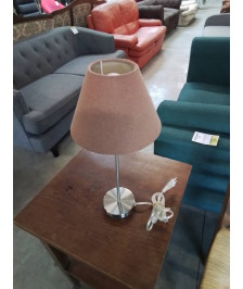 LAMPE COLONNE MÉTAL CHROMÉ AJ OCRE