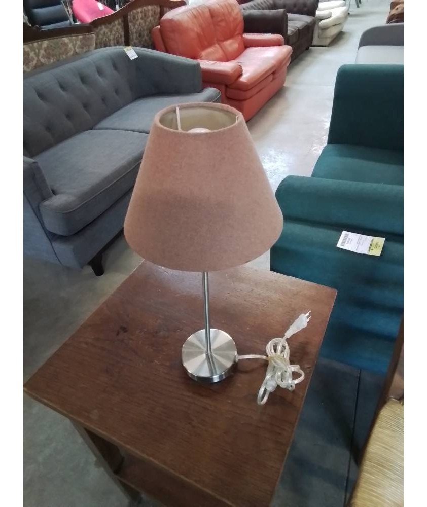 LAMPE COLONNE MÉTAL CHROMÉ AJ OCRE