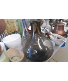 VASE VERRE FUME 