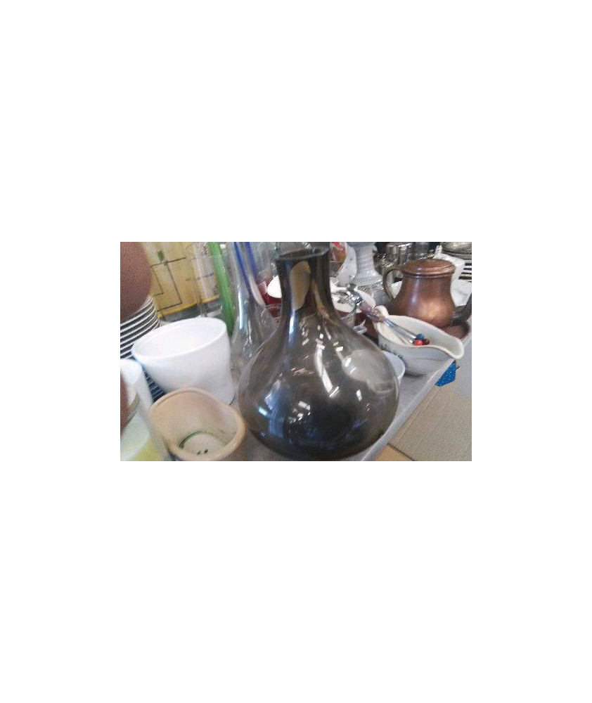 VASE VERRE FUME 