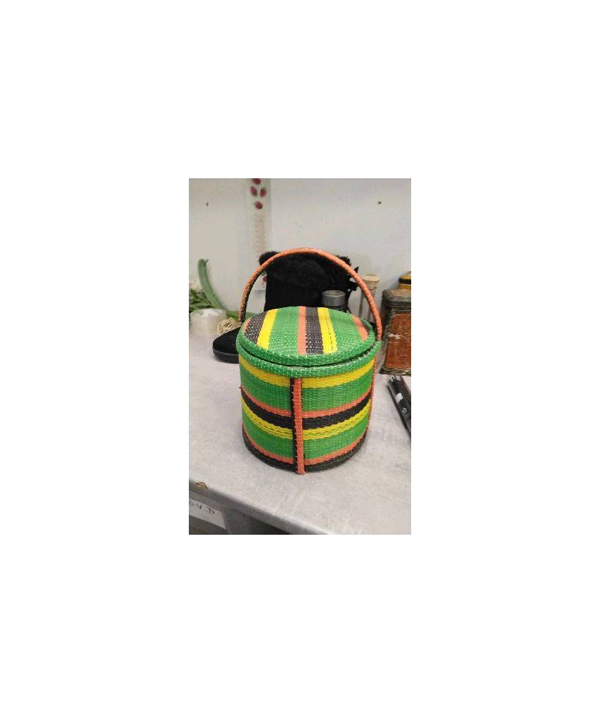 PANIER ROND TRESSE COULEURS 