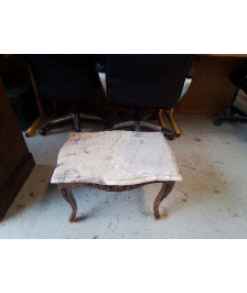 TABLE BASSE EN BOIS ET MARBRE