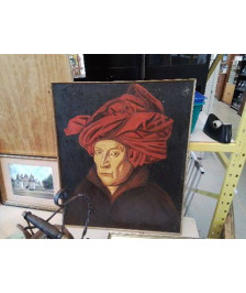 PEINTURE REPRODUCTION L’HOMME AU TURBAN ROUGE JAN VAN EYCK  