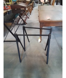PAIRE DE TRÉTEAUX MÉTAL NOIR