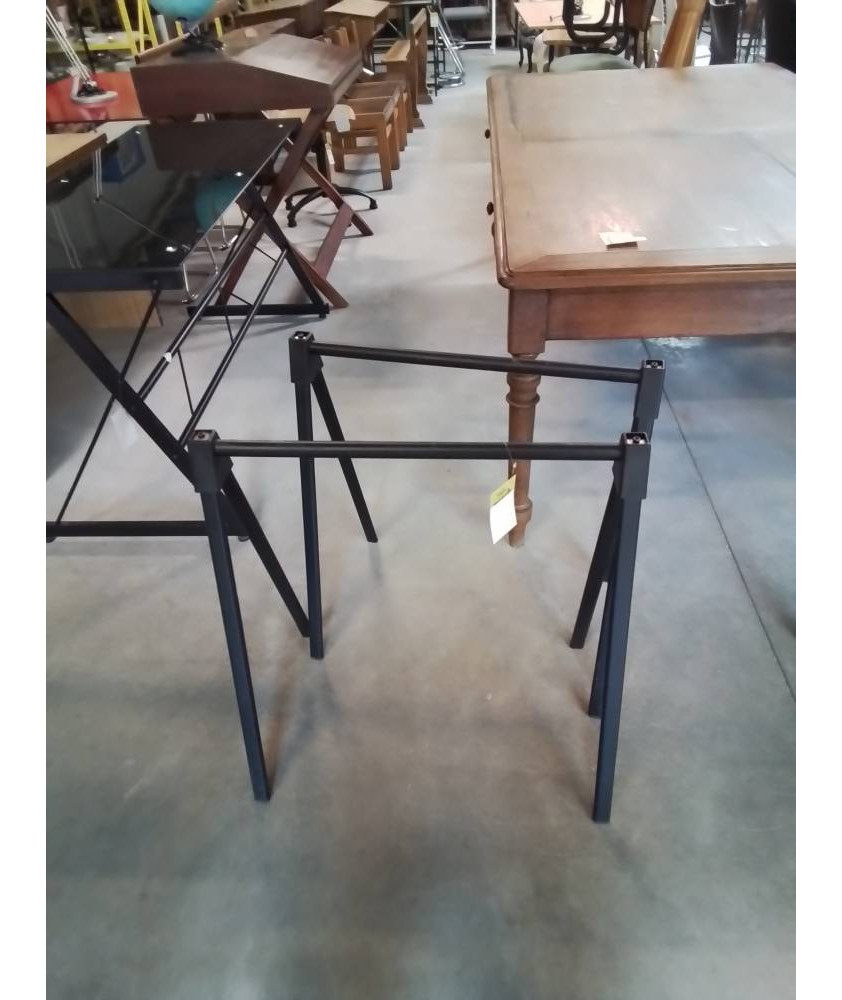 PAIRE DE TRÉTEAUX MÉTAL NOIR