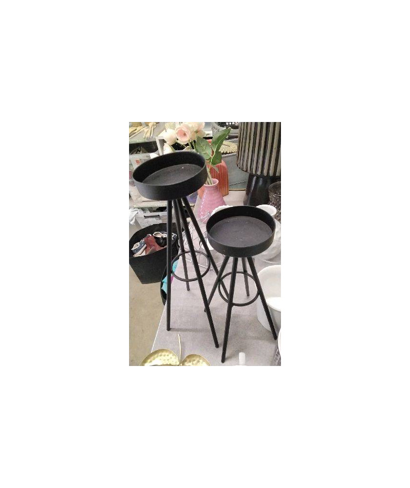 PORTE BOUGIE NOIR HAUT