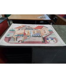 AFFICHE SCOLAIRE MDI LA CONSTRUCTION DE LA MAISON ET LA TOITURE