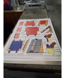 AFFICHE SCOLAIRE MDI LA CONSTRUCTION DE LA MAISON ET LA TOITURE