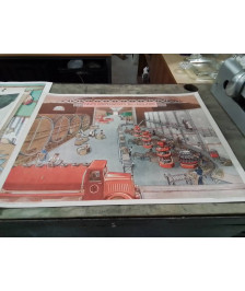 AFFICHE SCOLAIRE ROSSIGNOL LA FABRICATION DU PAIN ET PARIS