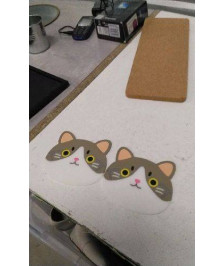 SOUS VERRE CHAT X2