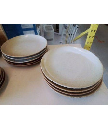 LOT 5 GRANDES ASSIETTES GRES VILLAGE