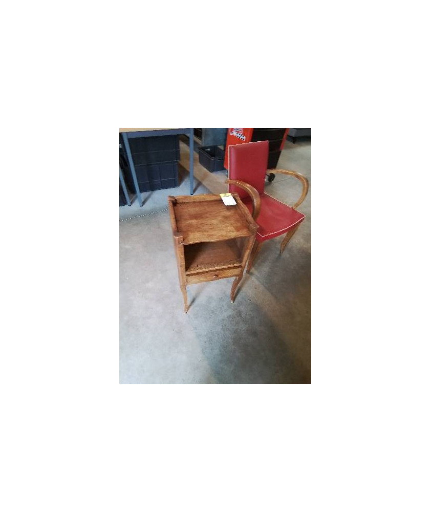 CHEVET 1 TIROIR 1 NICHE PIEDS GALBES STYLE RÉGENCE 