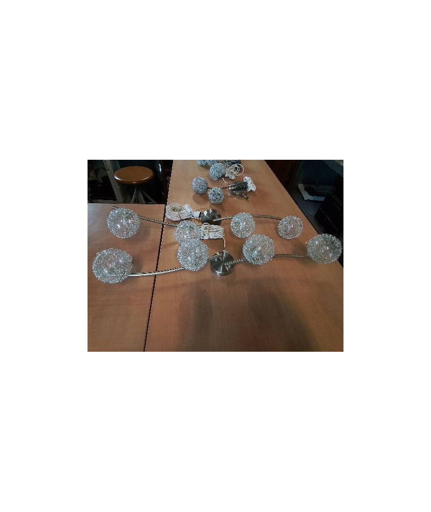 PLAFONNIER MÉTAL 4 FEUX LED