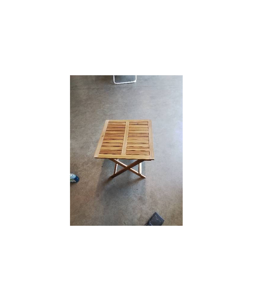 TABLE DE JARDIN CARRÉE PLIANTE BOIS 