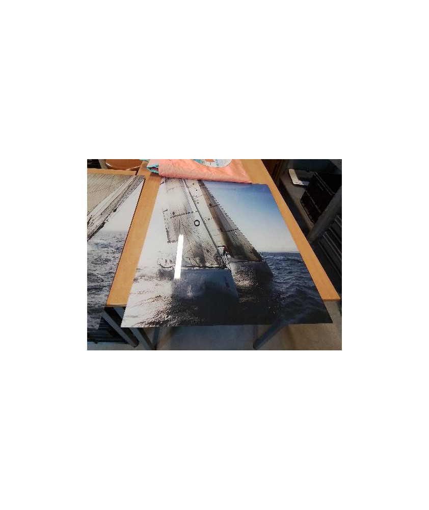 CADRE IMPRESSION SUR VERRE VOILIER 60X80