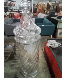 VASE COUVERT VERRE TORSADÉ 66 CM 