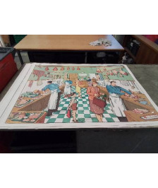 AFFICHE SCOLAIRE MDI LE BOULANGER PATISSIER ET LE BOUCHER CHARCUTIER 